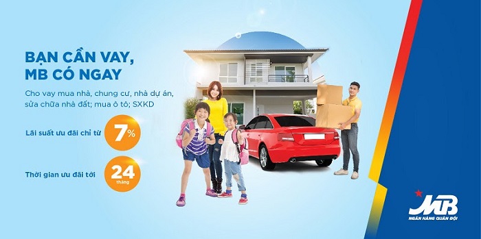 Vay thế chấp MBBank lãi suất ưu đãi