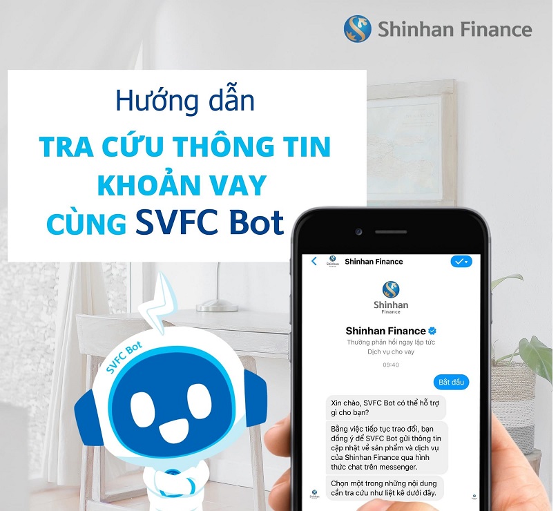 Kiểm tra khoản vay Shinhan Finance qua SVFC Bot qua mạng xã hội